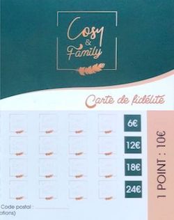 Carte de fidélité Cosy & Family Mortagne-au-Perche