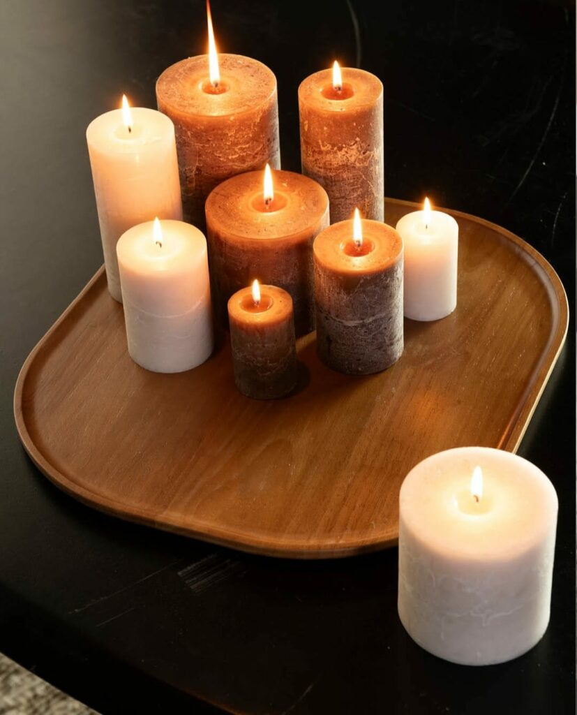 Bougies en cire Pomax, J Line, Chehoma - L'univers des bougies d'ambiance
